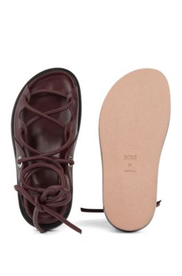 hugo boss leather flip flops