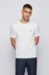 Cotton jersey T-shirt with curved logo, White