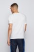 Cotton jersey T-shirt with curved logo, White