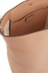 Bucket bag in calf leather with knotted top strap, Beige