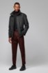 Water-repellent quilted field jacket with packable hood, Black