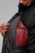 Water-repellent quilted field jacket with packable hood, Black