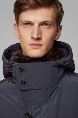 BOSS - Regular-fit parka jacket in 