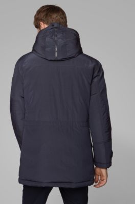 BOSS - Regular-fit parka jacket in 