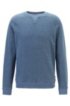 Regular-fit sweater in moulin&eacute; French terry, Open Blue