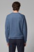 Regular-fit sweater in moulin&eacute; French terry, Open Blue