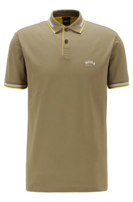 hugo boss khaki polo shirt