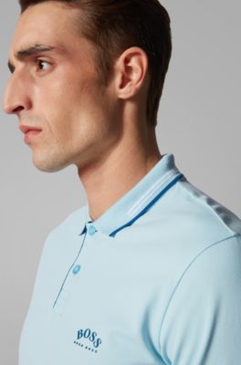 hugo boss light blue polo