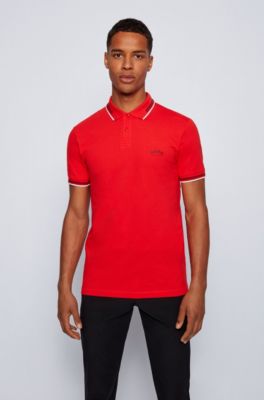 hugo boss red polo shirt