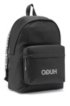 Logo-strap backpack in nylon gabardine, Black