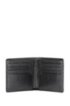 Billfold wallet in leather with cropped logo, Black
