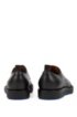 Italian-made Derby shoes in leather with rubberised bumper, Black