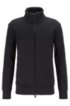 Zip-through sweatshirt with structured panels, Black