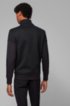 Zip-through sweatshirt with structured panels, Black