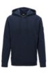 Regular-fit sweatshirt in cotton with ottoman structure, Dark Blue