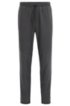 Slim-fit jogging trousers in stretch fabric with S.Caf&eacute;&reg;, Black