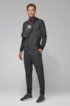 Slim-fit jogging trousers in stretch fabric with S.Caf&eacute;&reg;, Black