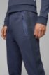 Regular-fit jogging trousers with side-seam logo tape, Dark Blue