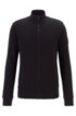 Relaxed-fit jacket in cotton with rubber trimmings, Black