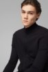 Relaxed-fit jacket in cotton with rubber trimmings, Black