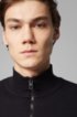 Relaxed-fit jacket in cotton with rubber trimmings, Black