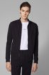 Relaxed-fit jacket in cotton with rubber trimmings, Black