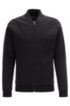 Zip-through sweatshirt with logo-tape trims, Black