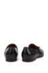 Italian-made loafers in goat leather with tassel trim, Black