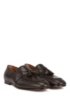 Italian-made loafers in goat leather with tassel trim, Dark Brown