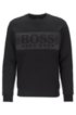 Logo sweatshirt in a stretch-cotton blend, Black