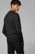 Logo sweatshirt in a stretch-cotton blend, Black