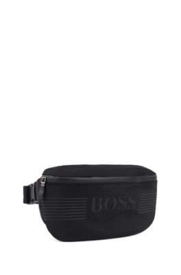 BOSS - Logo belt bag in structured nylon