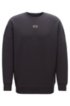 Relaxed-fit sweatshirt with curved logos, Black