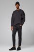 Relaxed-fit sweatshirt with curved logos, Black