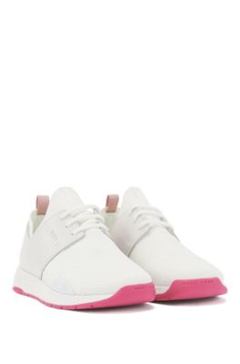 boss low top knit trainers