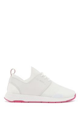 hugo boss low top knit trainers