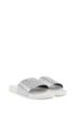 Logo slides with metallic strap, Silver