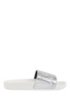 Logo slides with metallic strap, Silver