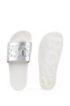Logo slides with metallic strap, Silver