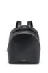 Zipped backpack in Italian palmellato leather, Black
