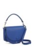 Italian-leather saddle bag with snap-hook hardware, Blue