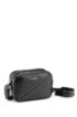 Faux-leather crossbody bag with zip detail, Black