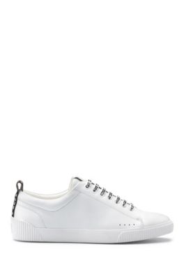 hugo boss white leather trainers
