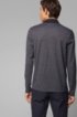 Slim-fit polo shirt in two-tone moulin&eacute; cotton, Dark Blue