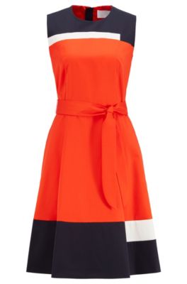 orange business dress