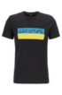 Cotton T-shirt with new-season logo, Black