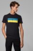 Cotton T-shirt with new-season logo, Black