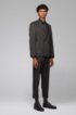 Slim-fit shirt in stretch-cotton poplin, Black