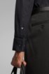 Slim-fit shirt in stretch-cotton poplin, Black