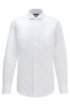 Slim-fit shirt in stretch-cotton poplin, White